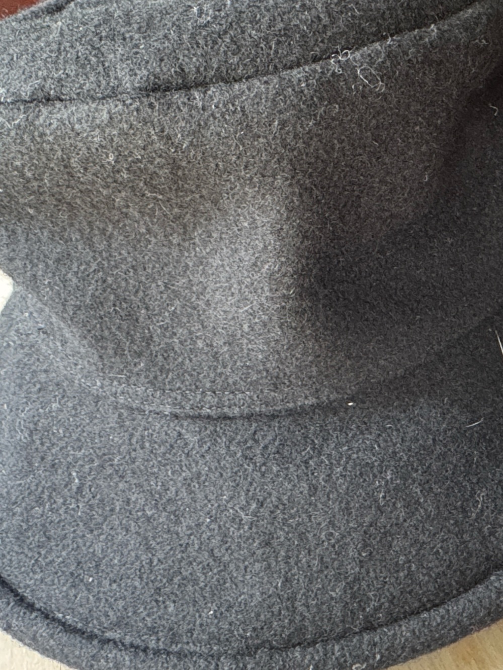 Vintage 90s  Black Wool Felt Bucket Hat 3 Velvet Bows Satin Lined Made in Canada - Picture 4 of 9